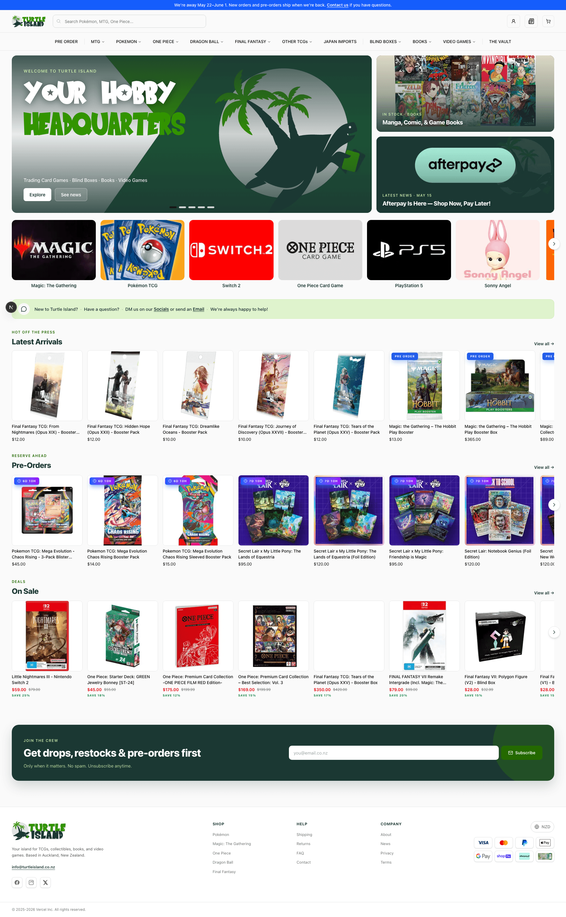 Turtle Island — hobby store for trading cards, collectibles, video games, and comics